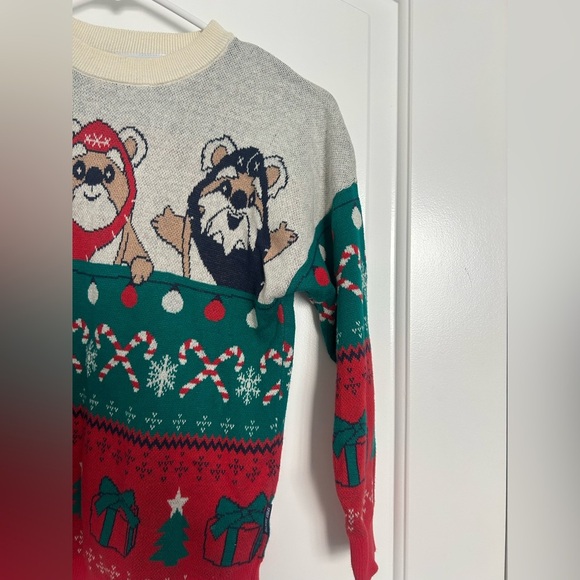 Disney Parks Exclusive Star Wars Ugly Spirit Jersey Sweater size small 5/6 - Picture 6 of 13